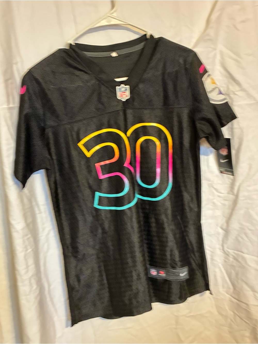 Nike Kids Black Jersey with Neon Gradient 30